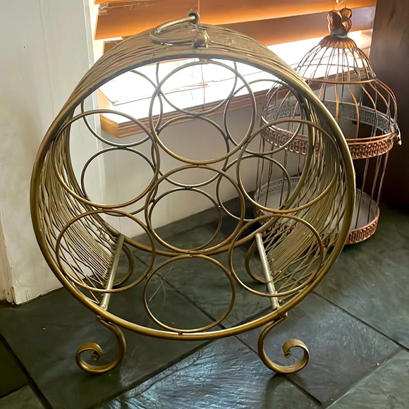 Kitchen Vintage Gold Metal Wine Rack Poshmark